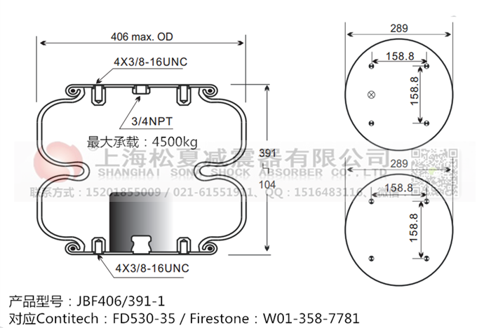 JBF406/391-2橡膠<a href='http://www.jinhuafc.com/' target='_blank'><u>空氣彈簧</u></a>